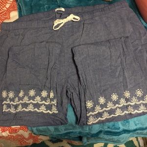 Flowly Blue Crochet Pants